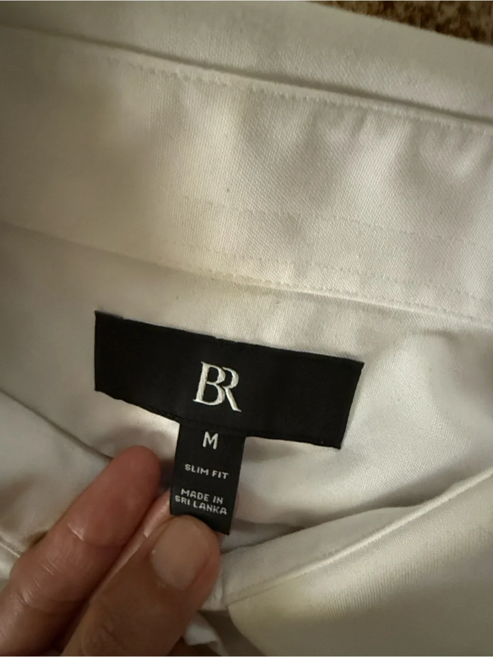 Banana Republic Men's White Button-Down Dress Shirt